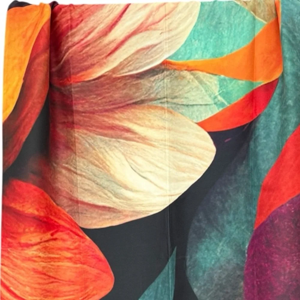 East Urban Home Mod Center Flower Curtains 2 Panels 40x82” New